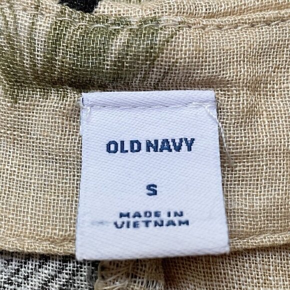 NWT Sleeveless Camisole Linen Blend Safari Design Button Front Women S Old Navy - Picture 9 of 13